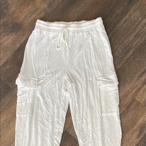 White cargo pant sweats